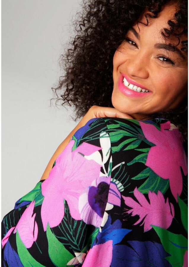 Aniston PLUS Midi-jurk met kleurrijke grootbloemige druk - Foto 2