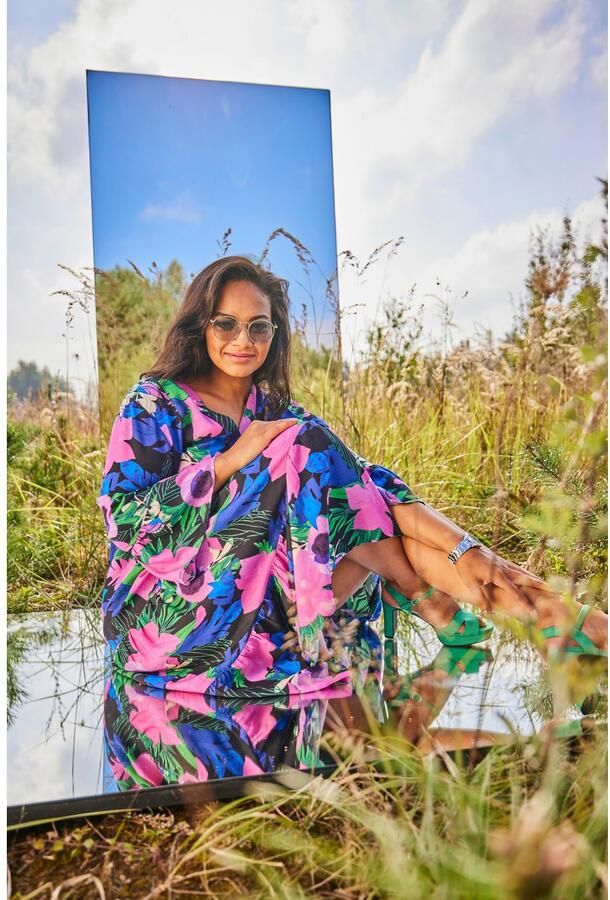 Aniston PLUS Midi-jurk met kleurrijke grootbloemige druk - Foto 6