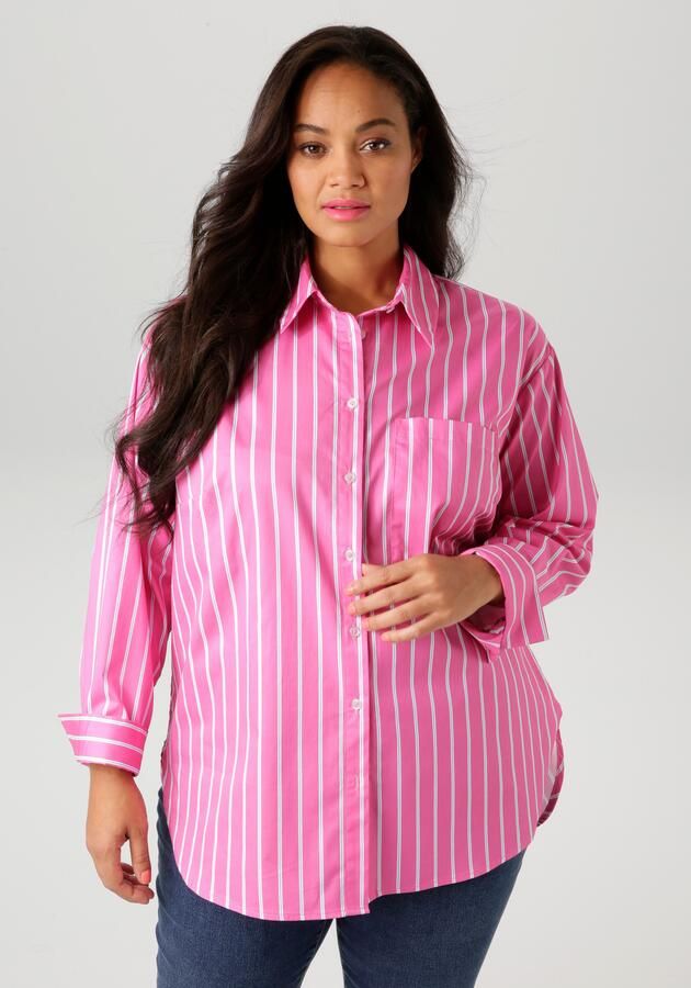 Aniston PLUS Overhemdblouse in 2 verschillende strepen-dessins - Foto 8