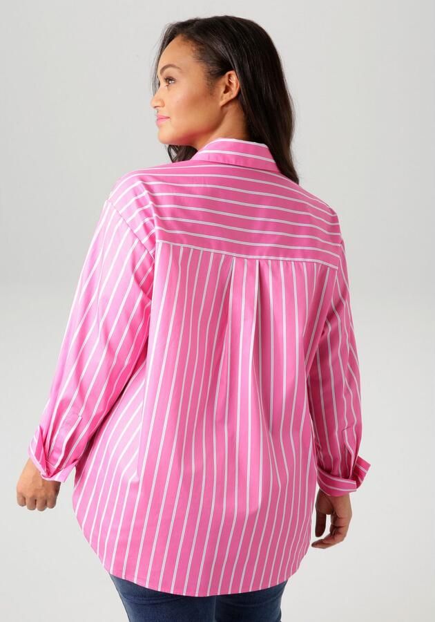 Aniston PLUS Overhemdblouse in 2 verschillende strepen-dessins - Foto 4