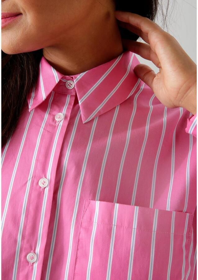 Aniston PLUS Overhemdblouse in 2 verschillende strepen-dessins - Foto 3