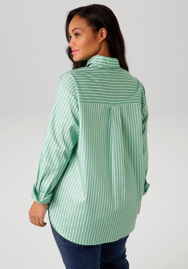Aniston PLUS Overhemdblouse in 2 verschillende strepen-dessins - Foto 4