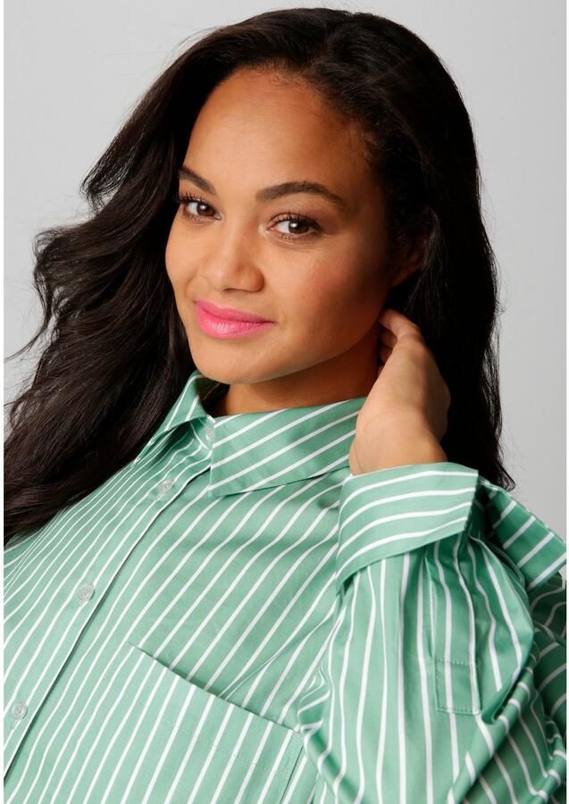 Aniston PLUS Overhemdblouse in 2 verschillende strepen-dessins - Foto 3