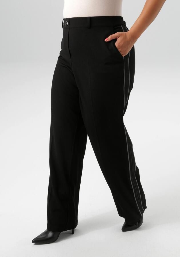 Aniston PLUS Pantalon met trendy tape op de zijnaden nieuwe collectie - Foto 10