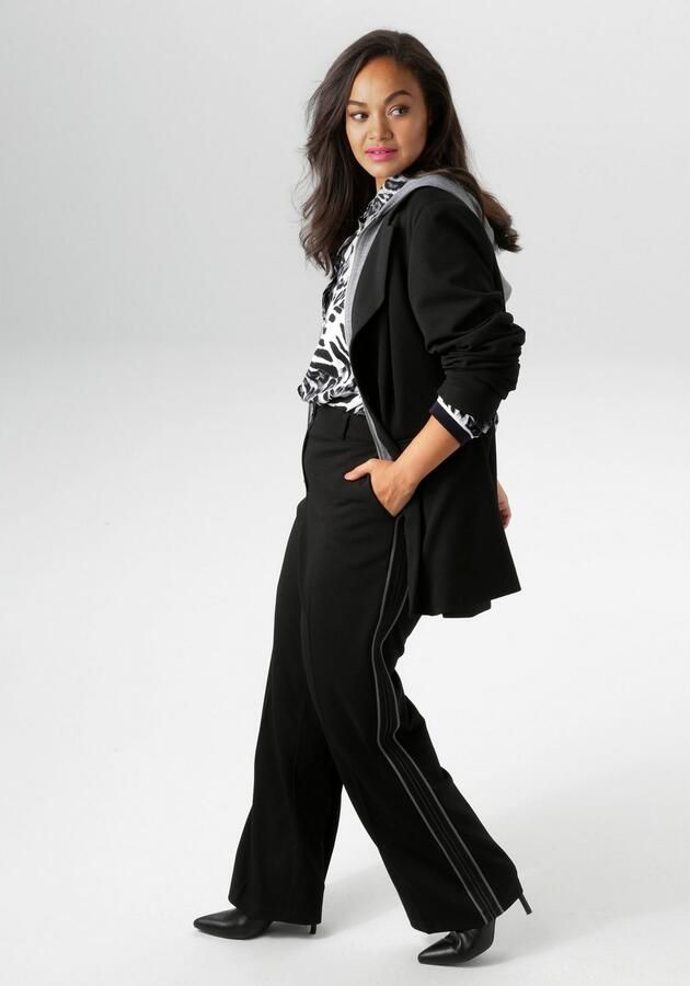 Aniston PLUS Pantalon met trendy tape op de zijnaden nieuwe collectie - Foto 5