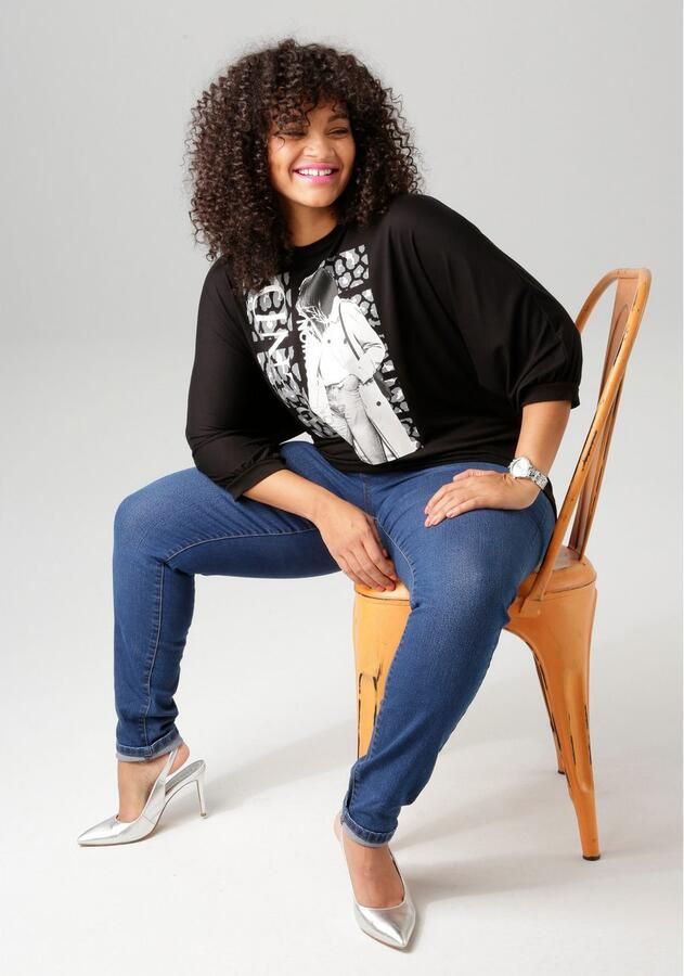 Aniston PLUS Shirt met 3 4 mouwen met trendy printmotief - Foto 4