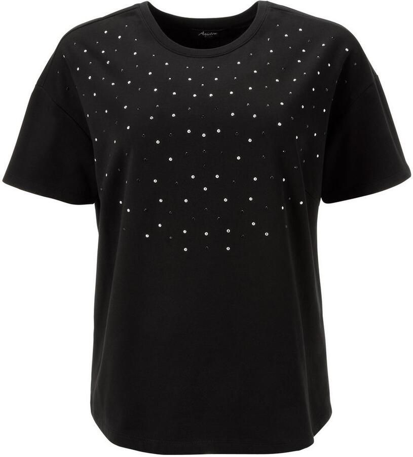 Aniston PLUS Shirt met korte mouwen versierd met applicatie van studs nieuwe collectie