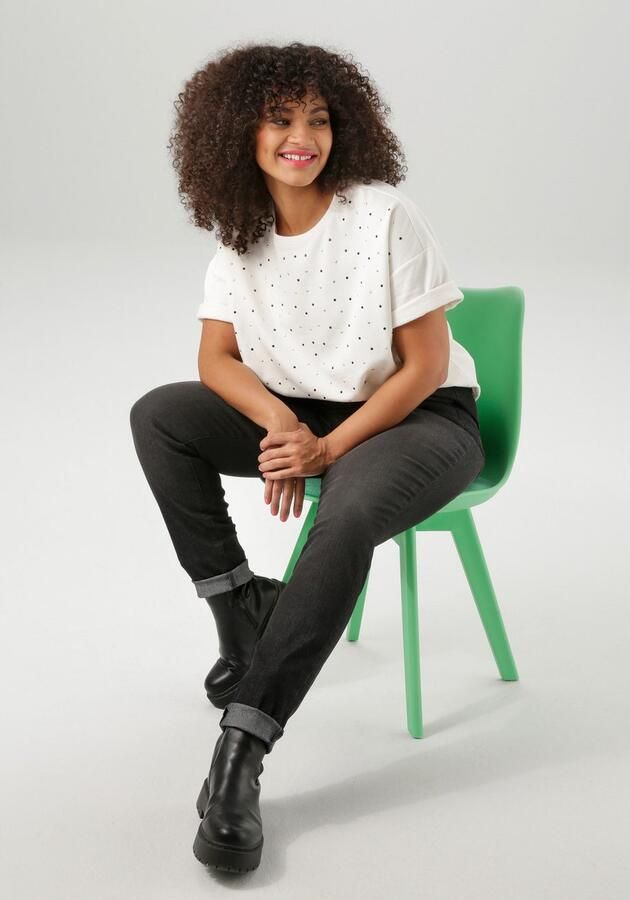 Aniston PLUS Shirt met korte mouwen versierd met applicatie van studs nieuwe collectie - Foto 6