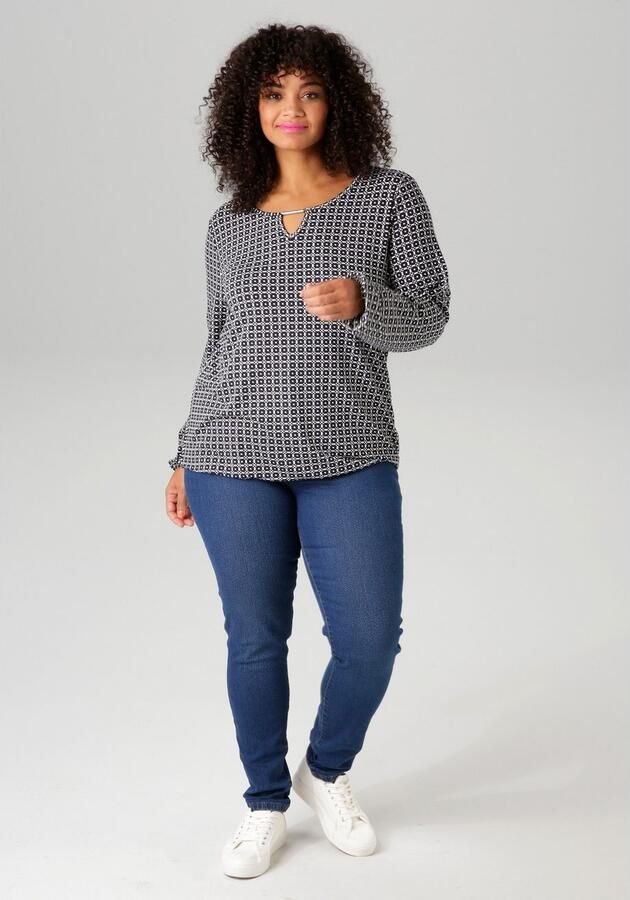 Aniston PLUS Shirt met lange mouwen met grafische all-over print - Foto 5