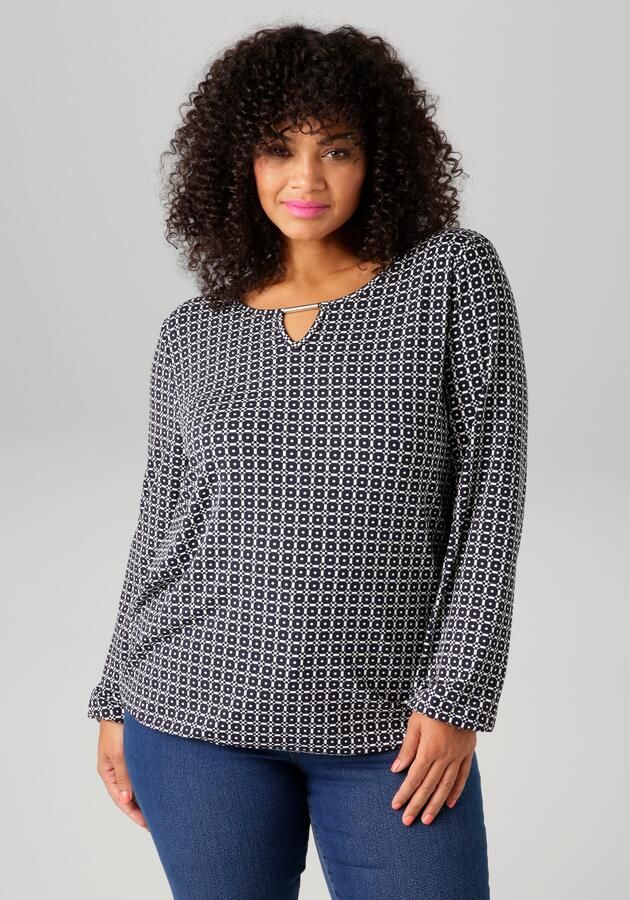 Aniston PLUS Shirt met lange mouwen met grafische all-over print - Foto 6