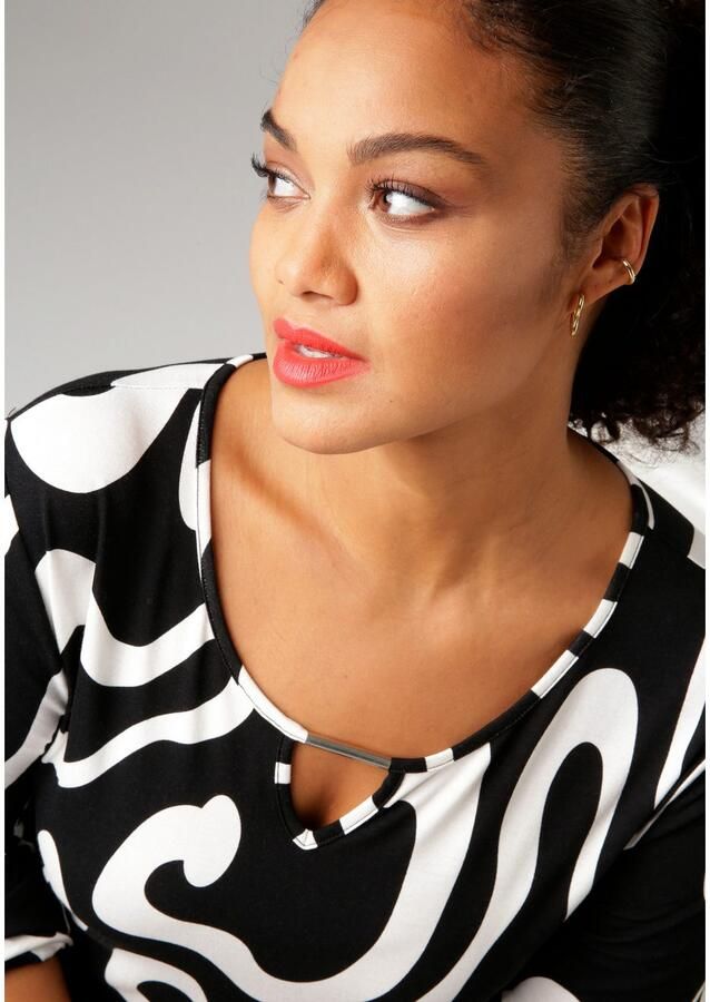 Aniston PLUS Shirt met lange mouwen met groot grafisch druk - Foto 3