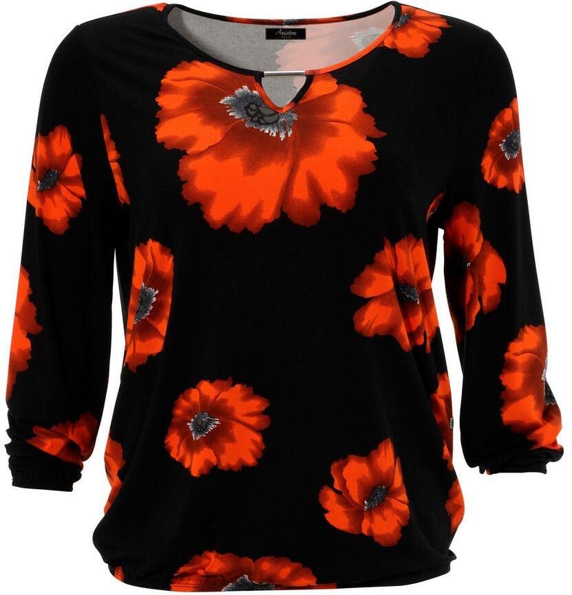 Aniston PLUS Shirt met lange mouwen met grootvlak klaprozen bedrukt - Foto 7