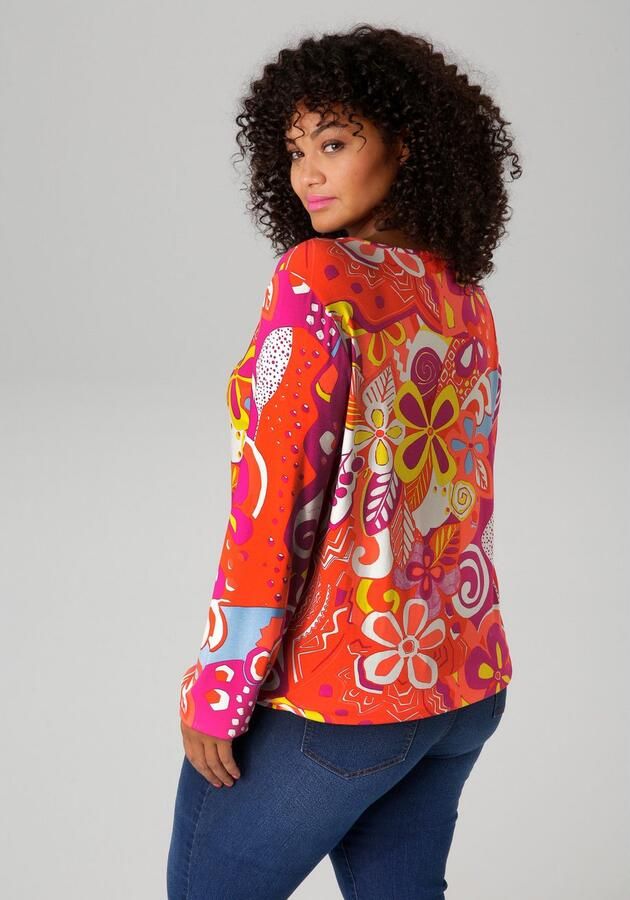 Aniston PLUS Shirt met lange mouwen met kleurharmonieuze fantasierijke print - Foto 7