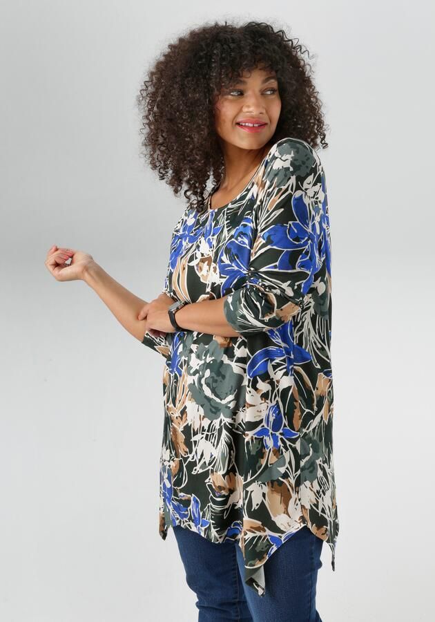 Aniston PLUS Shirt met lange mouwen met kleurharmonische fantasierijke print nieuwe collectie - Foto 7