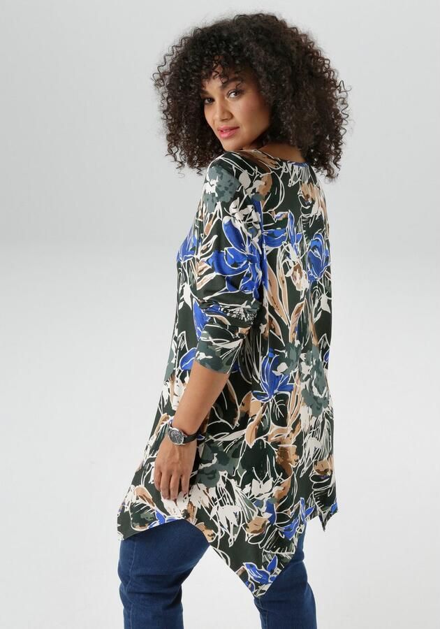 Aniston PLUS Shirt met lange mouwen met kleurharmonische fantasierijke print nieuwe collectie - Foto 3