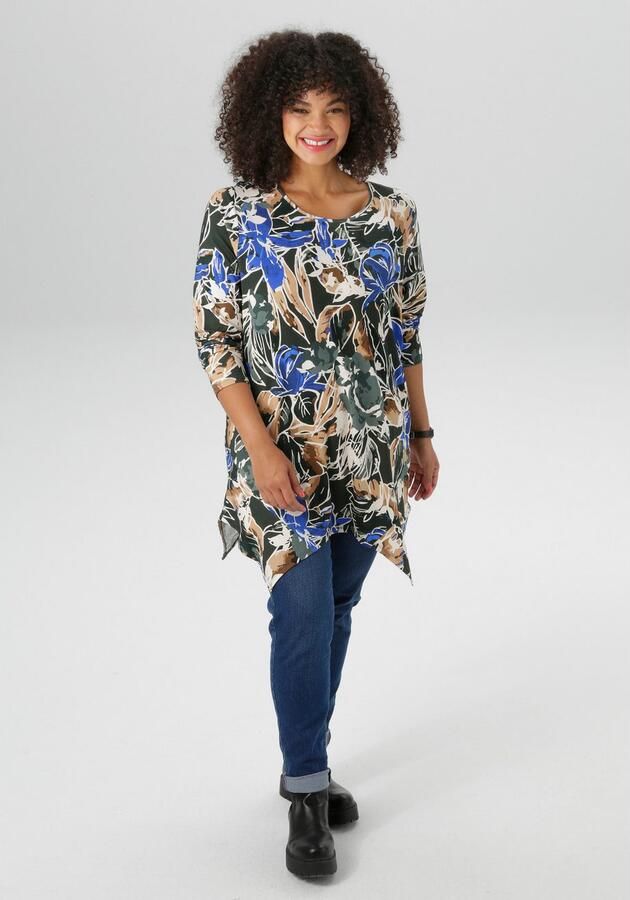 Aniston PLUS Shirt met lange mouwen met kleurharmonische fantasierijke print nieuwe collectie - Foto 5