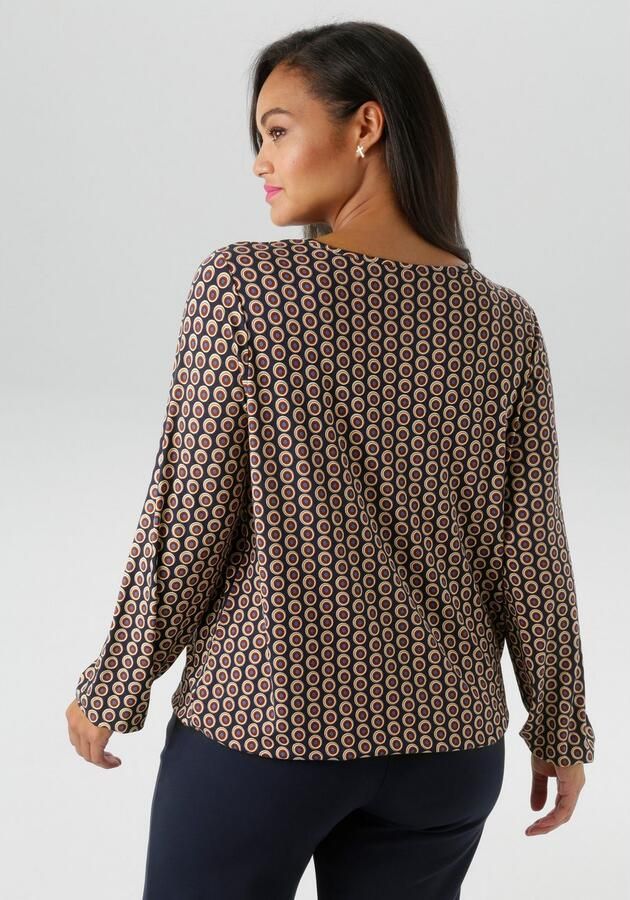 Aniston PLUS Shirt met lange mouwen met zilverkleurige sierstaafje nieuwe collectie - Foto 4