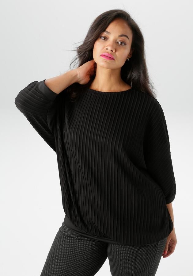 Aniston PLUS Shirt met ronde hals met interessante plooistructuur nieuwe collectie - Foto 7