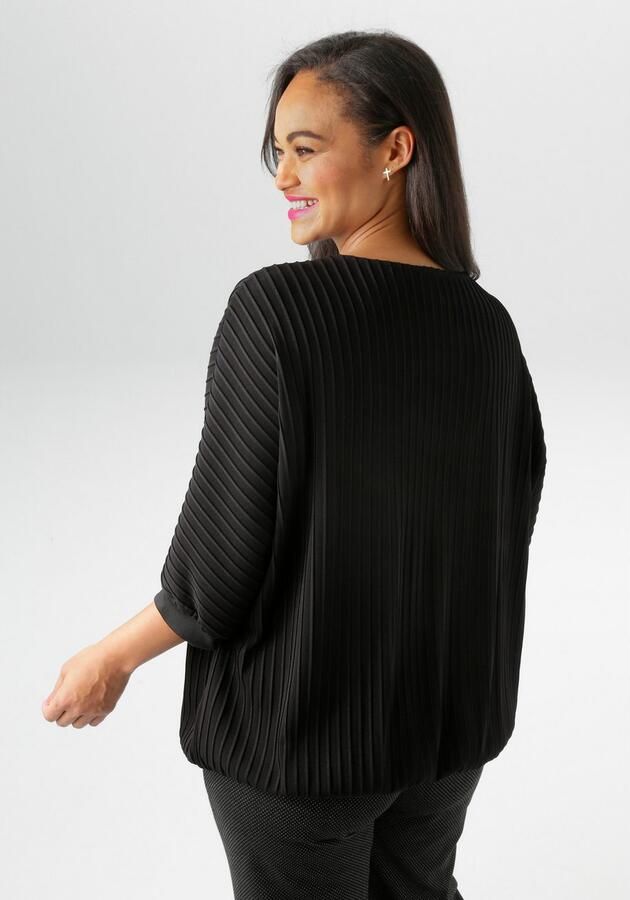 Aniston PLUS Shirt met ronde hals met interessante plooistructuur nieuwe collectie - Foto 5