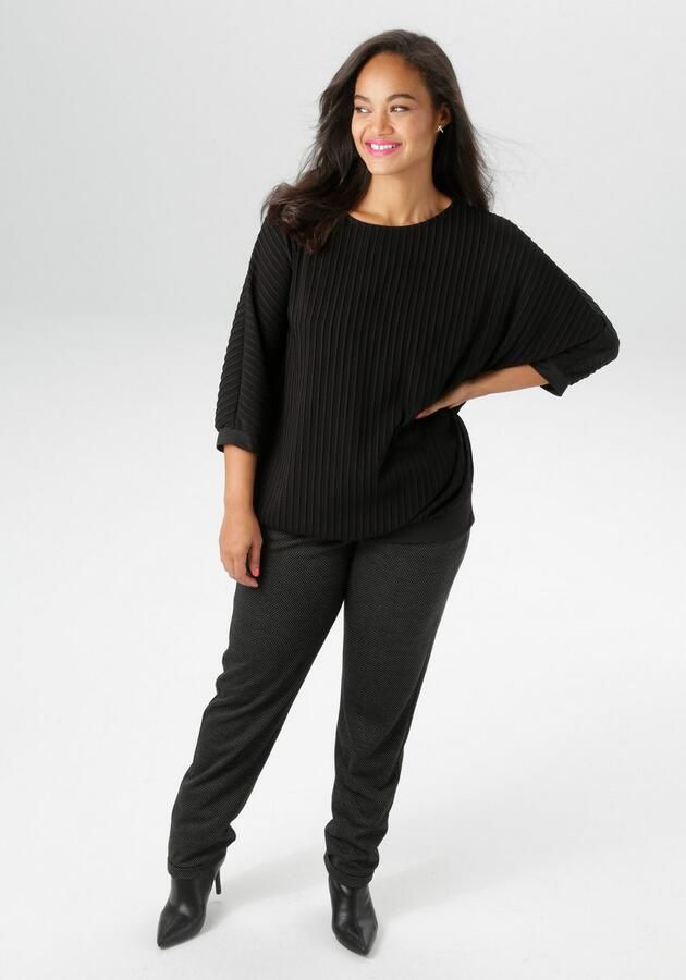 Aniston PLUS Shirt met ronde hals met interessante plooistructuur nieuwe collectie - Foto 6