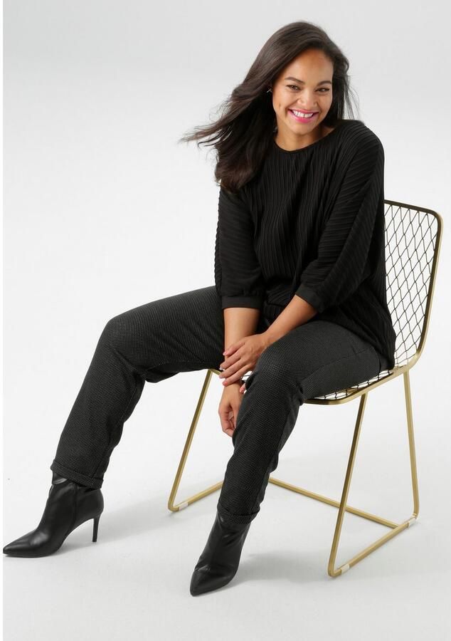 Aniston PLUS Shirt met ronde hals met interessante plooistructuur nieuwe collectie - Foto 4