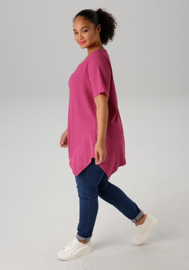 Aniston PLUS Shirt met subtiele streep-look structuur - Foto 5