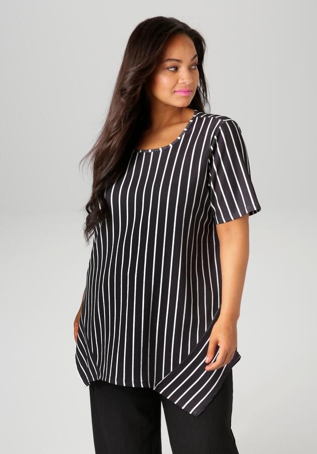 Aniston PLUS Shirt met subtiele streep-look structuur - Foto 3