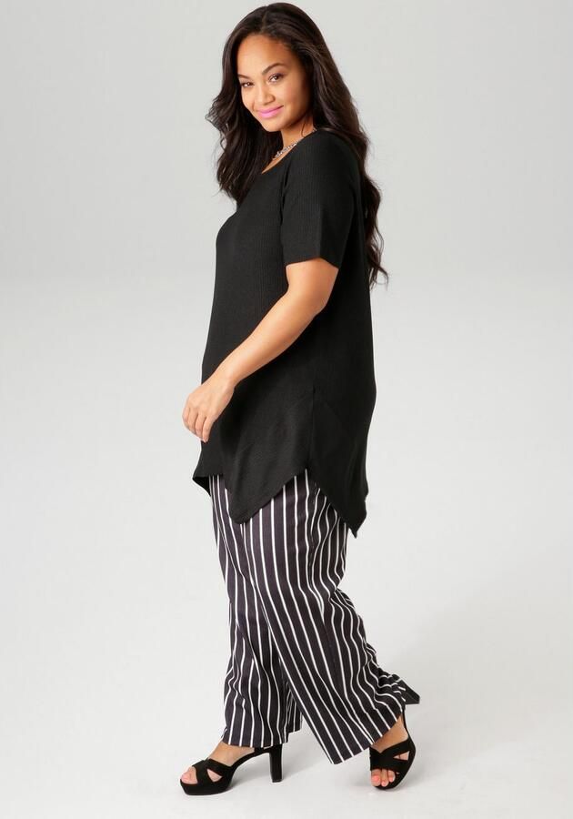 Aniston PLUS Shirt met subtiele streep-look structuur - Foto 4