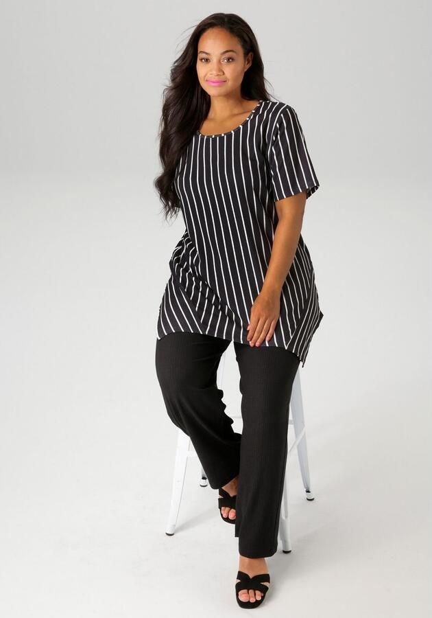 Aniston PLUS Shirt met subtiele streep-look structuur - Foto 5