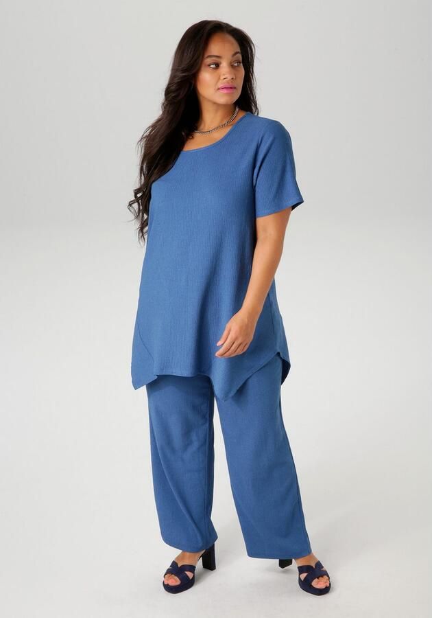 Aniston PLUS Shirt met subtiele streep-look structuur - Foto 5