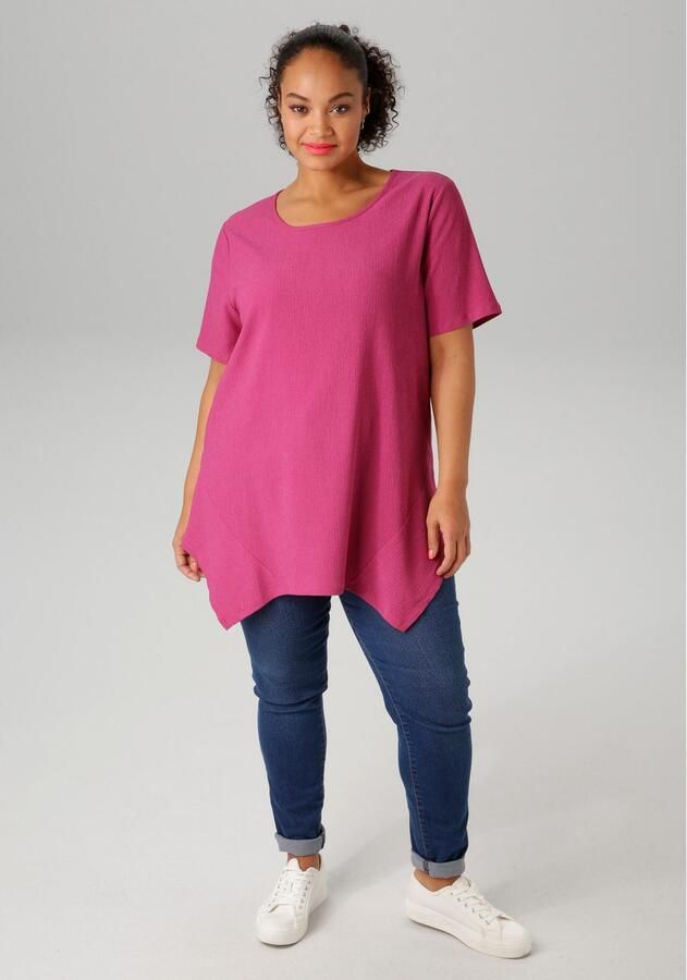 Aniston PLUS Shirt met subtiele streep-look structuur - Foto 4