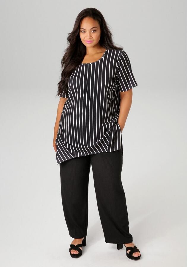 Aniston PLUS Shirt met subtiele streep-look structuur - Foto 6