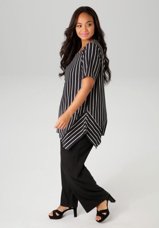 Aniston PLUS Shirt met subtiele streep-look structuur - Foto 7