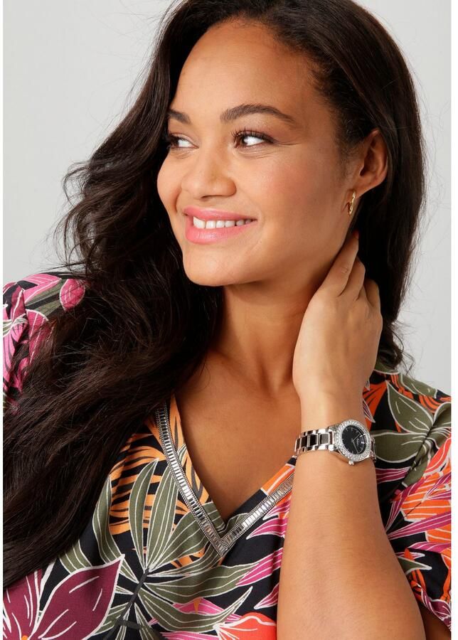 Aniston PLUS Shirtblouse met glinsterende sierbanden aan de v-halslijn - Foto 3