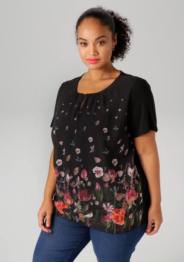 Aniston PLUS Shirtblouse met kleurrijke bloemenweide bedrukt - Foto 7