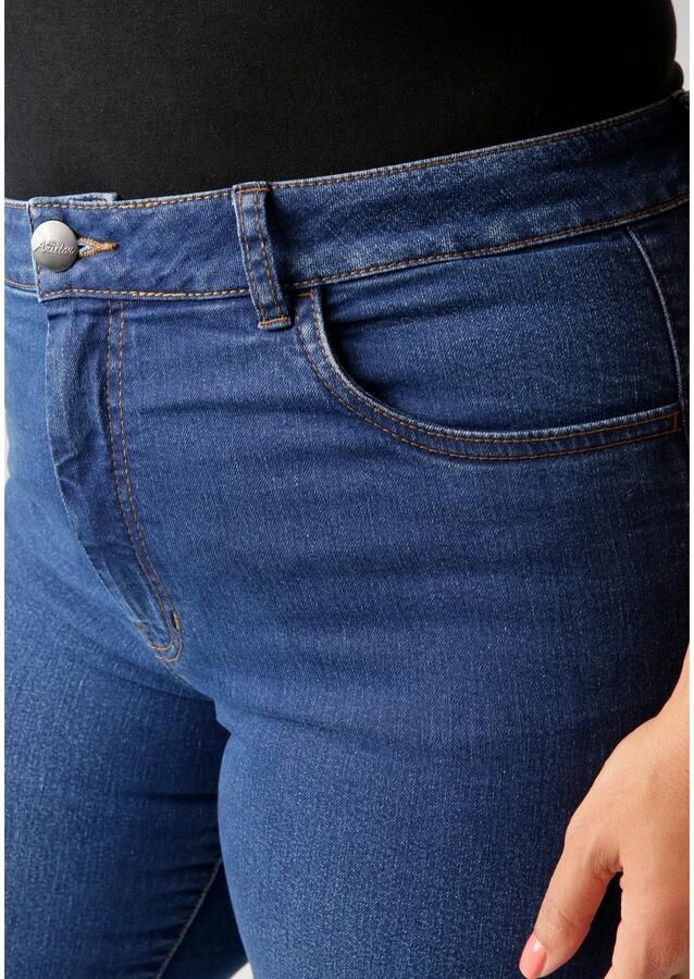 Aniston PLUS Skinny fit jeans regular taille in subtiele used-wassing nieuwe kollectie - Foto 2