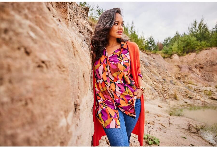 Aniston PLUS Lange blouse met grootvlak bladeren bedrukt - Foto 9