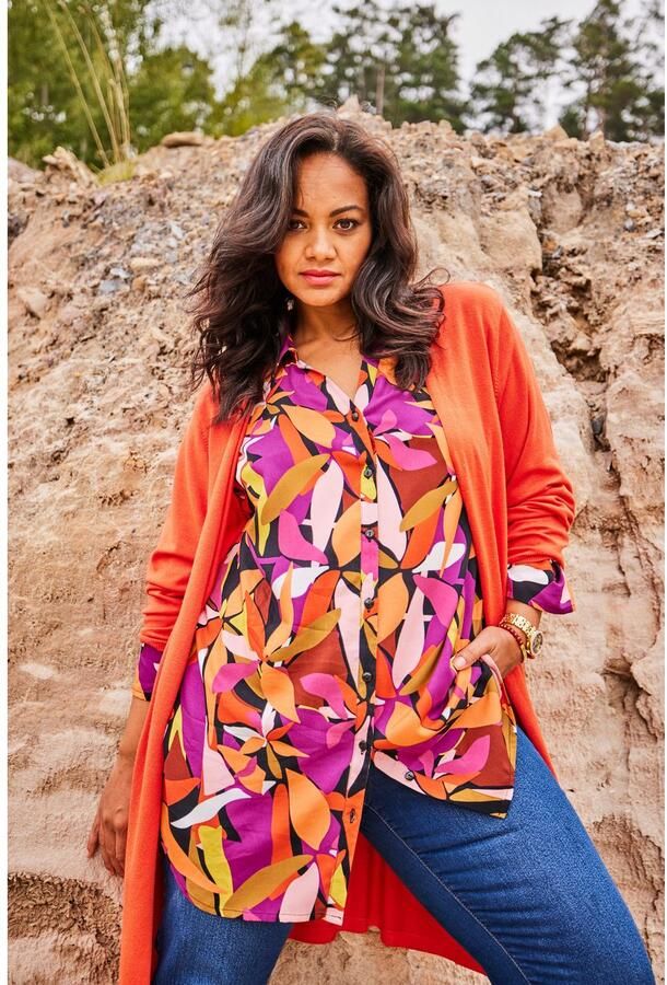 Aniston PLUS Lange blouse met grootvlak bladeren bedrukt - Foto 8