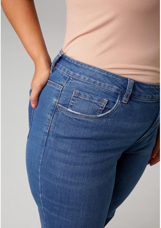 Aniston PLUS Straight jeans met licht used effect - Foto 2