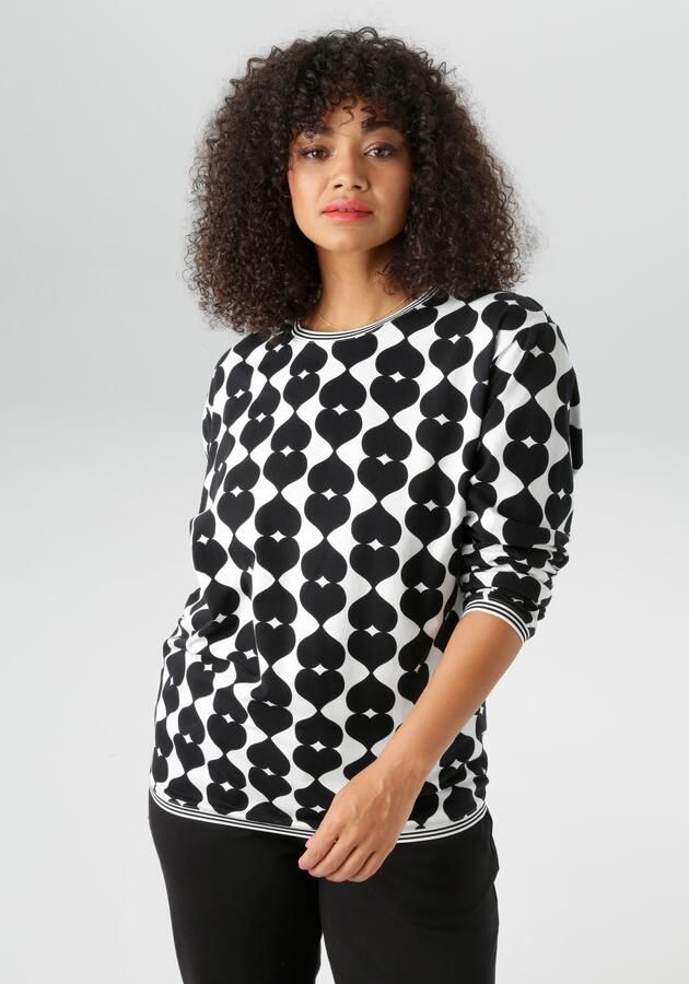 Aniston PLUS Sweatshirt met groot hartprint nieuwe collectie - Foto 7