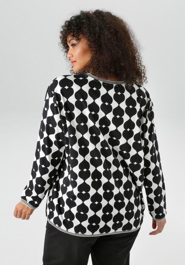 Aniston PLUS Sweatshirt met groot hartprint nieuwe collectie - Foto 4