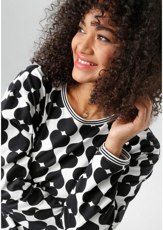 Aniston PLUS Sweatshirt met groot hartprint nieuwe collectie - Foto 3