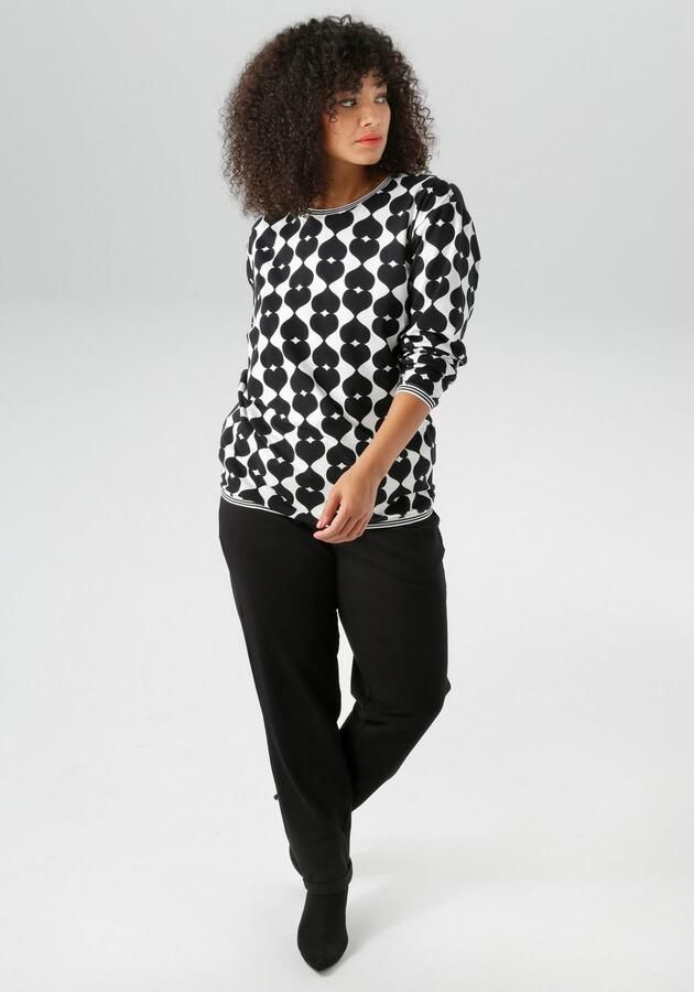 Aniston PLUS Sweatshirt met groot hartprint nieuwe collectie - Foto 6