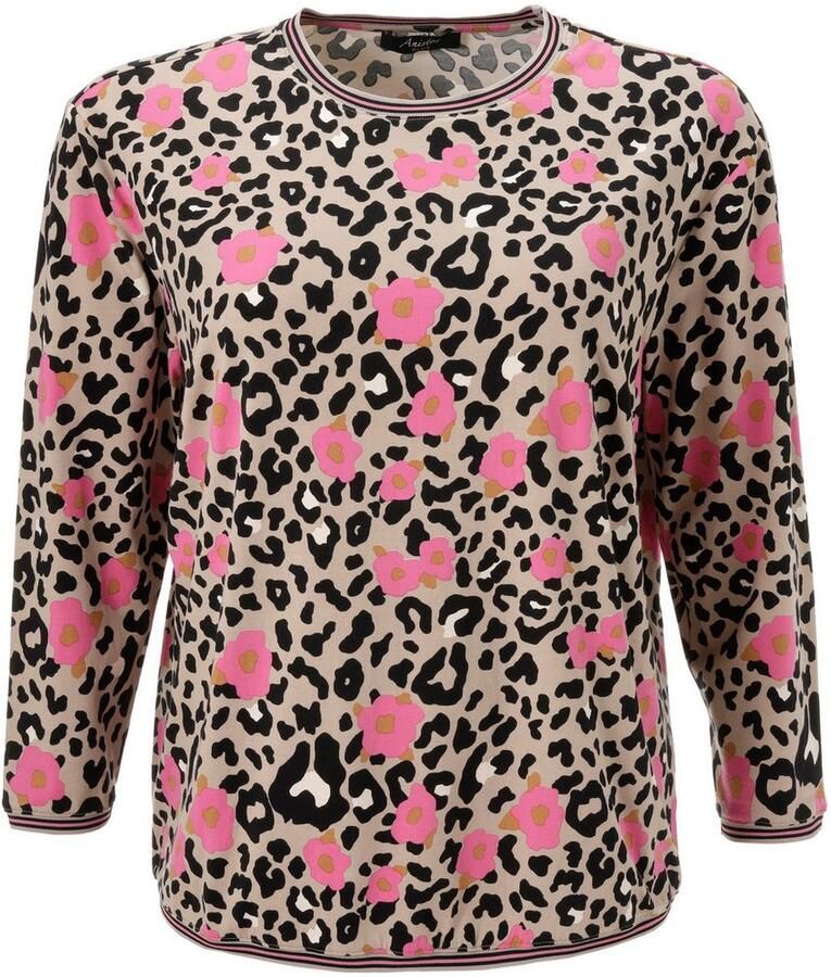 Aniston PLUS Sweatshirt met groot kleurrijk luipaardbloemmotief nieuwe collectie - Foto 2