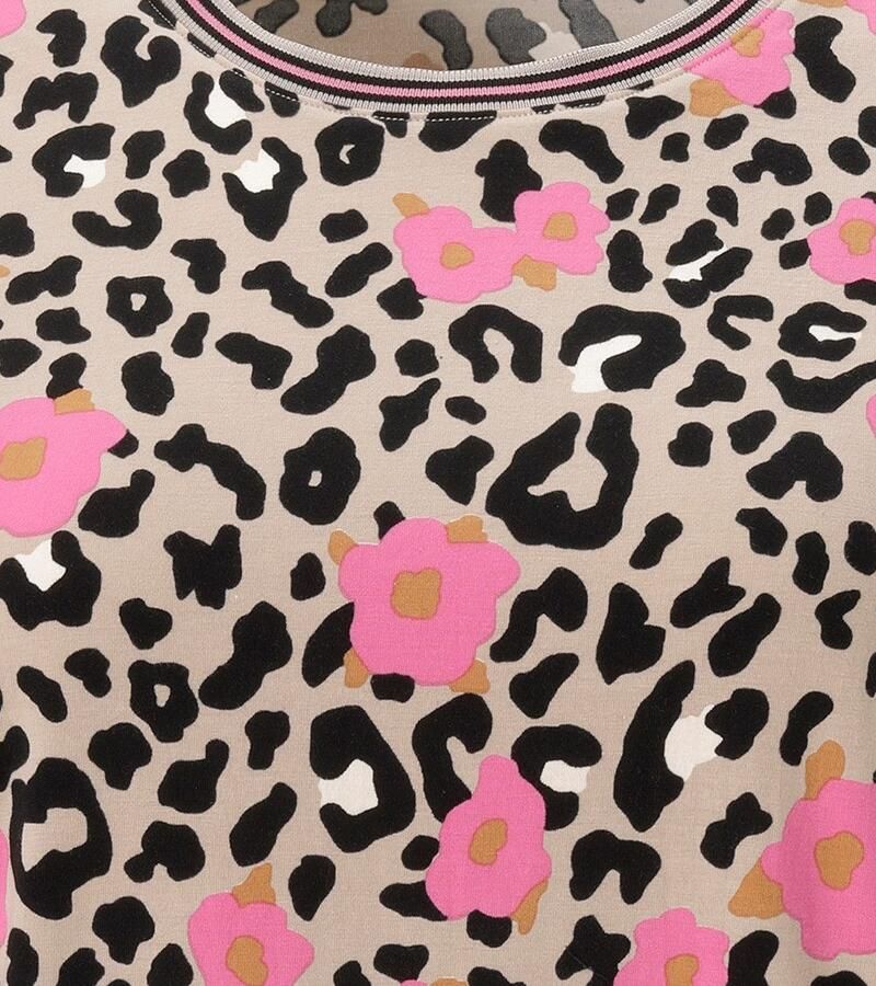 Aniston PLUS Sweatshirt met groot kleurrijk luipaardbloemmotief nieuwe collectie