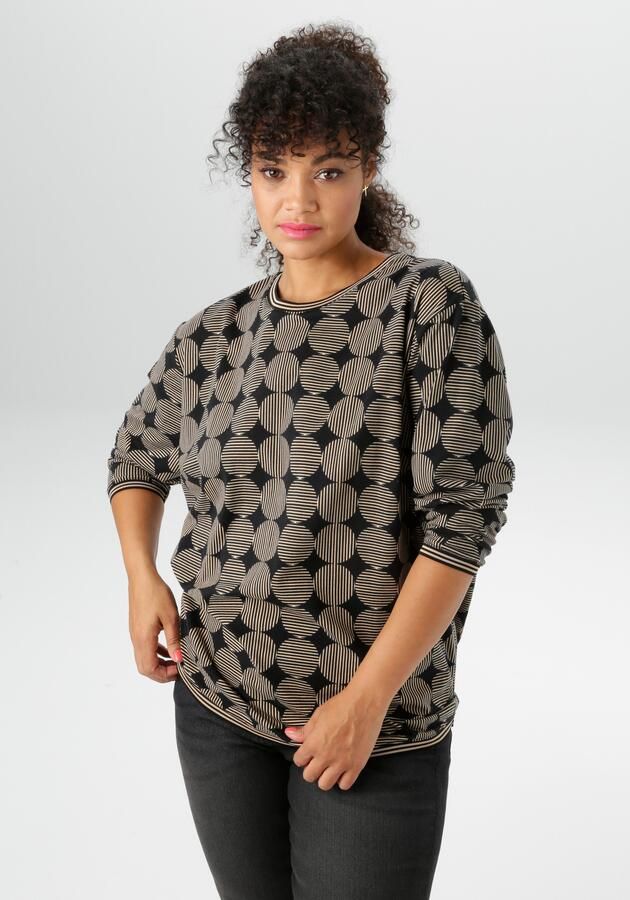 Aniston PLUS Sweatshirt met groot stippenmotief nieuwe collectie - Foto 8