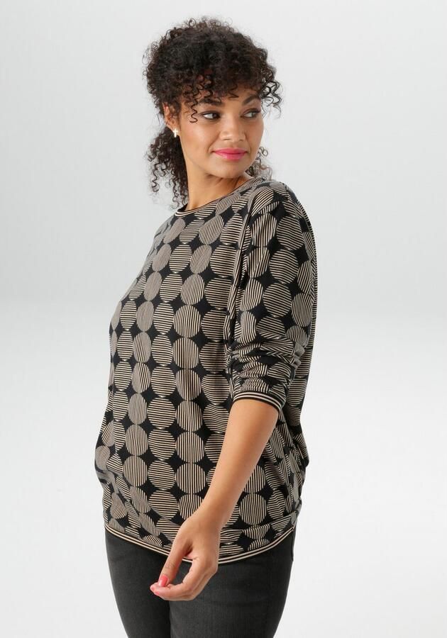 Aniston PLUS Sweatshirt met groot stippenmotief nieuwe collectie - Foto 4