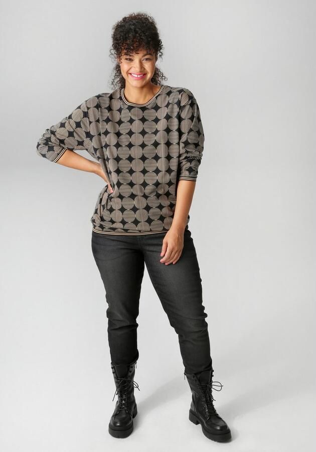Aniston PLUS Sweatshirt met groot stippenmotief nieuwe collectie - Foto 5