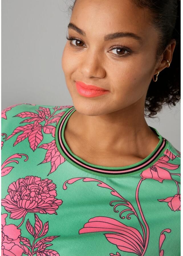 Aniston PLUS Sweatshirt met grootvlak grafische bloemen bedrukt - Foto 3