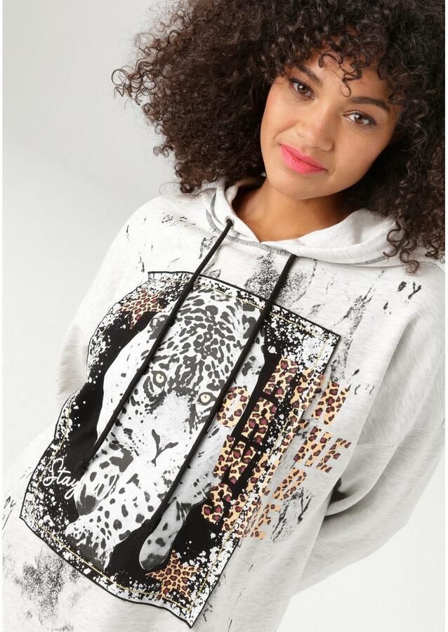 Aniston PLUS Sweatshirt met grote tijgerprint nieuwe collectie - Foto 3